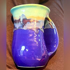 Clay In Motion Neher Handwarming Mug Right Hand Mystic Water Blue Turquoise 💙
